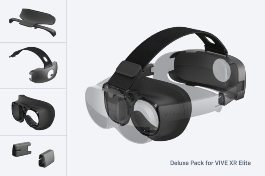 The Vive XR Elite Deluxe Pack consists of a total of four accessories for the Vive XR Elite.