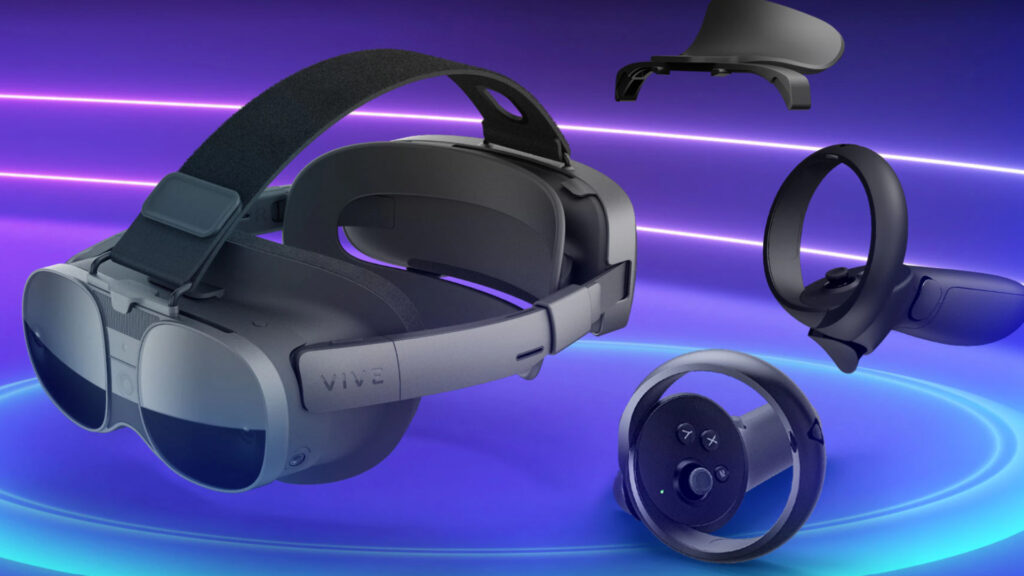 HTC provides a set of accessories to make the Vive XR Elite more comfortable to wear